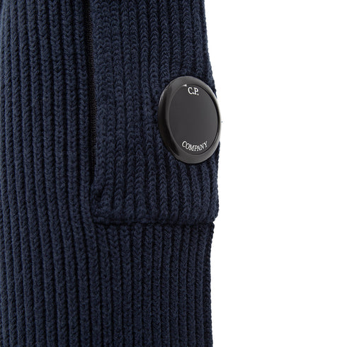 C.P. Company Full RIb Crew Neck Jumper Total Eclipse 888 15CMKN077A Degli Uberti